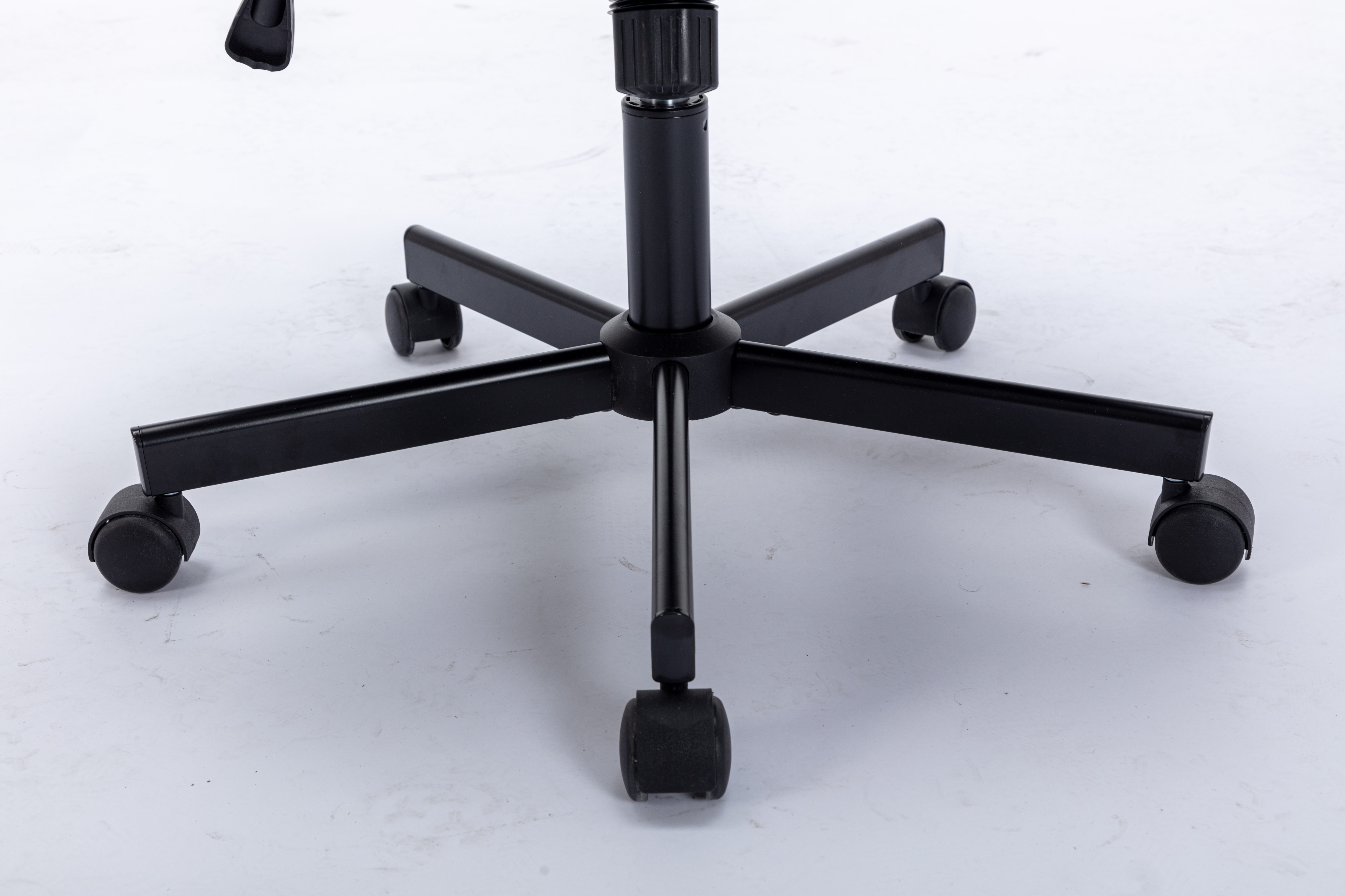 Criss Cross Legged Office Desk Chair With Wheels, Modern Armless Desk Chair With Wide Seat, Home Office Chairs For Work, Meditation, Vanity,Brown_voghion.com